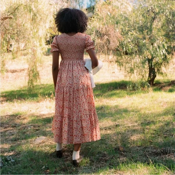 NWOT Christy Dawn The Brooklyn Dress in Mandarin Ditsy Field Size 2X - Picture 3 of 12